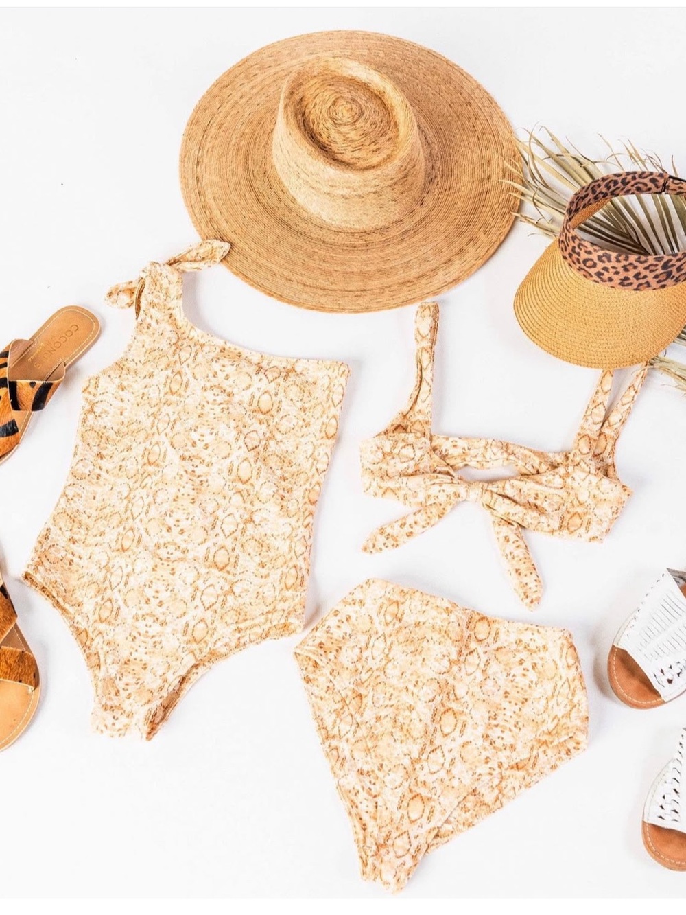 Show Me Your MuMu Desert Snake Print One-Piece Swimsuit